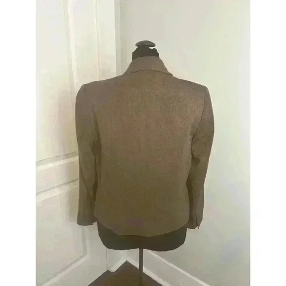 Talbots Vintage Classic Women’ s sz 8 100% Woolmark Tan Blazer Suit‎ Jacket - Picture 3 of 13
